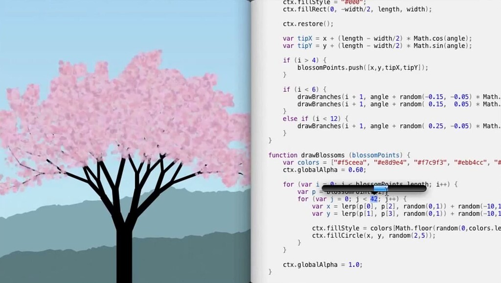 Interactive slider in IDE
